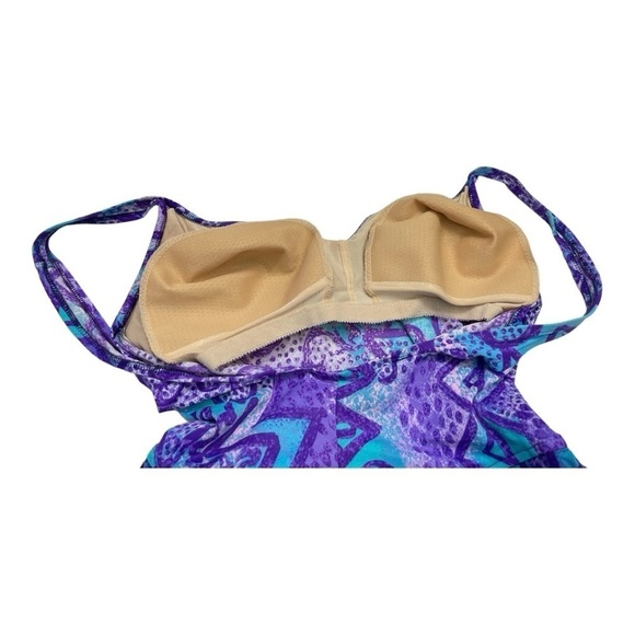 Vintage 80s/90s Rose Marie Reid Purple Blue
Abstract One Oiece Swimsuit - Picture 6 of 12